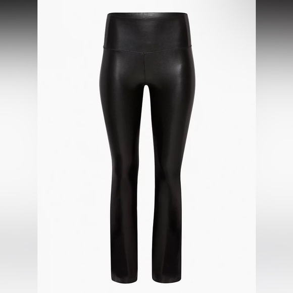Aritzia Vegan Leather Flare Pant - Picture 3 of 11